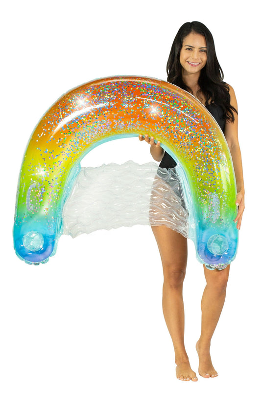 Large Sun Chair with Rainbow Haze Glitter